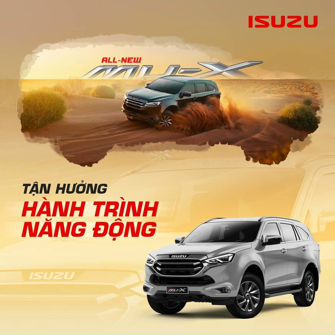 Tận hưởng hành trịnh năng động dòng xe Isuzu 7 chỗ MuX